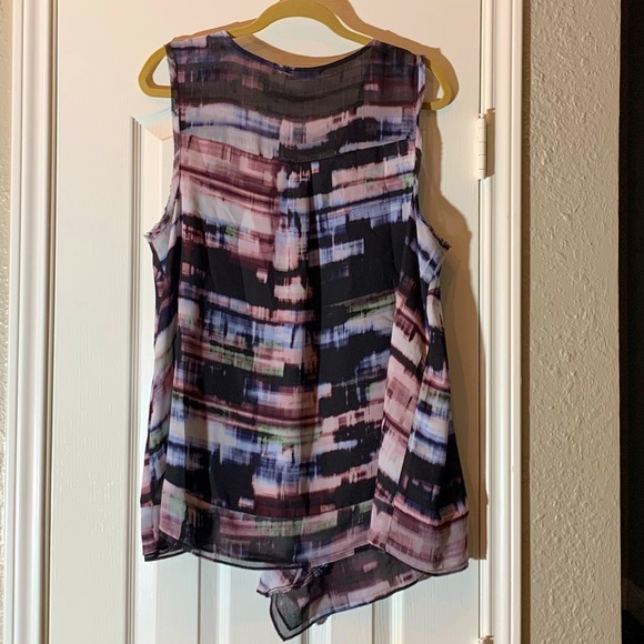 Simply Vera Multicolored Chiffon Tank Top - Picture 4 of 4